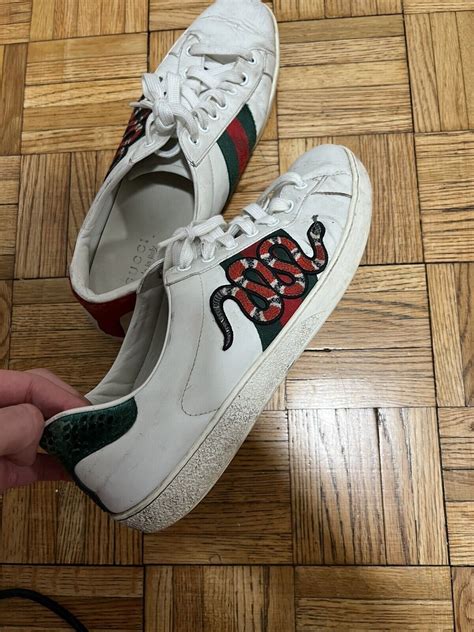 cheap gucci embroided aces snakes|gucci ace embroidered snake sale.